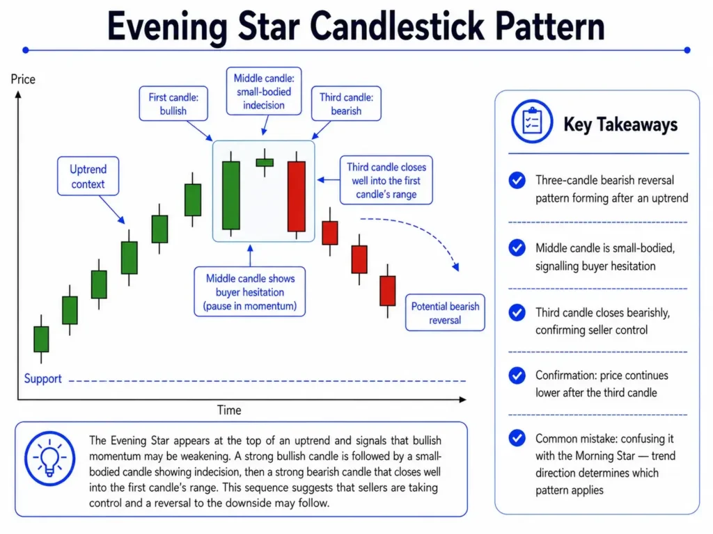 Evening Star Candlestick Pattern