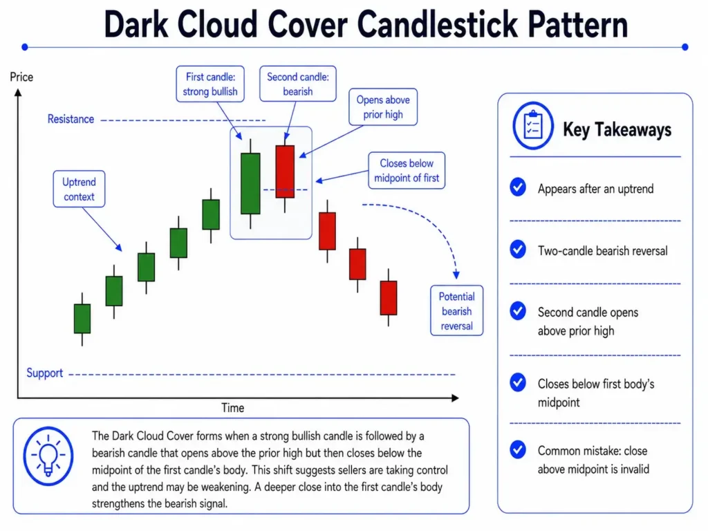 Dark Cloud Cover Candlestick Pattern