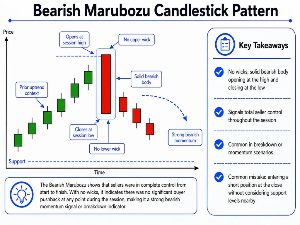 Bearish Marubozu Candlestick Pattern