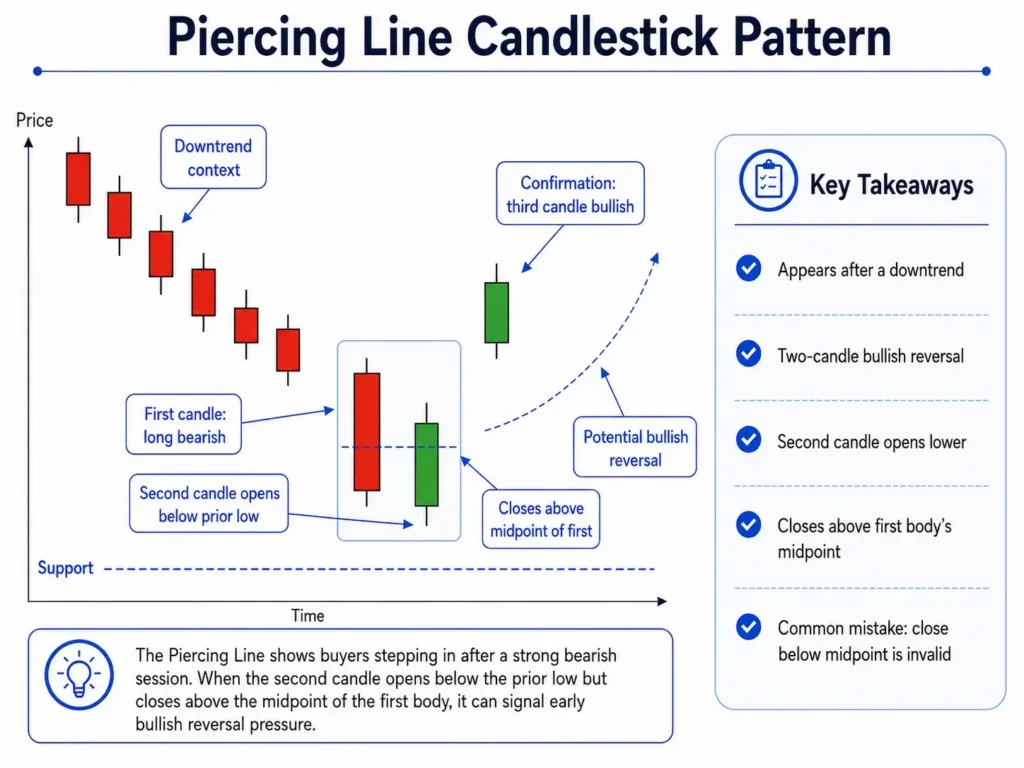 Piercing Line Candlestick Pattern