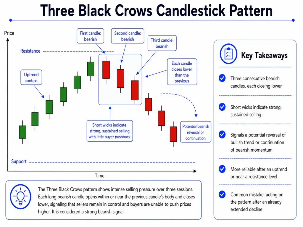 Three Black Crows Pattern