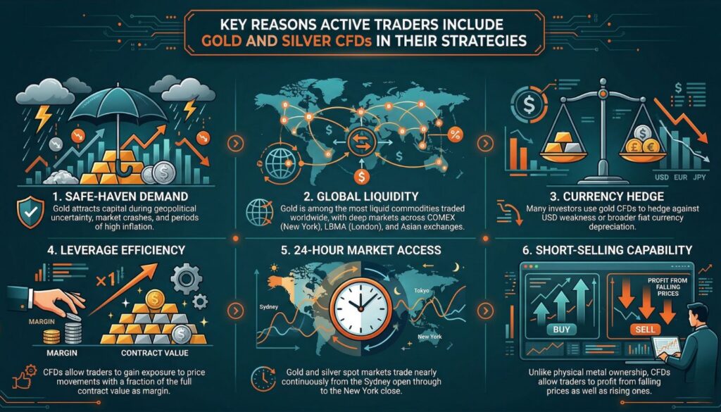 why trade gold and silver cfds